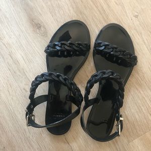 Givenchy Chain Logo Jelly Sandal